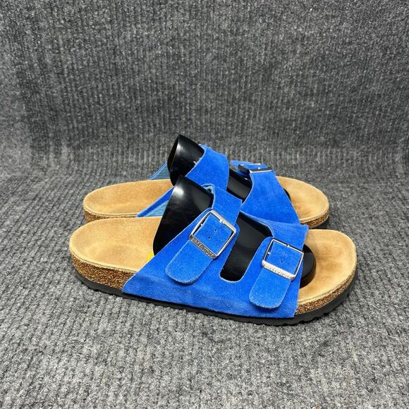 Birkenstock Shoes - Birkenstock Arizona Blue Suede Sandals Women’s Size 39 / US 8